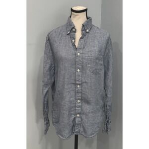J.Crew Men's Medium Slim Baird McNutt Irish Linen Button Down Shirt Old Money